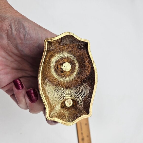 Edgar Berebi Gold Cherub Figurine Egg Trinket Box w/Comedy Tragedy Mask Pendant - Picture 12 of 12